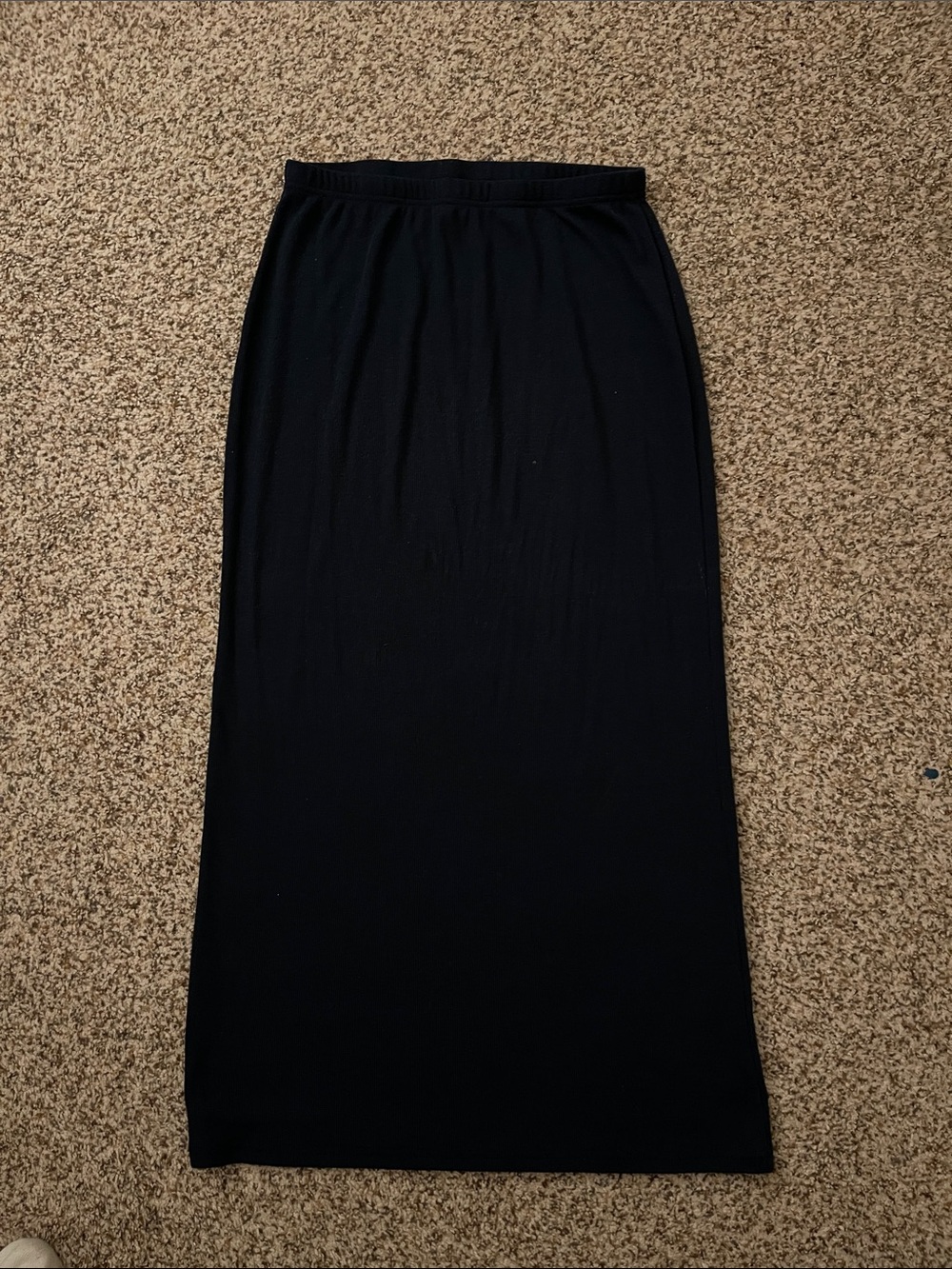 Navy Women's Maxi Skirt - Classic Stretch Pencil Style
